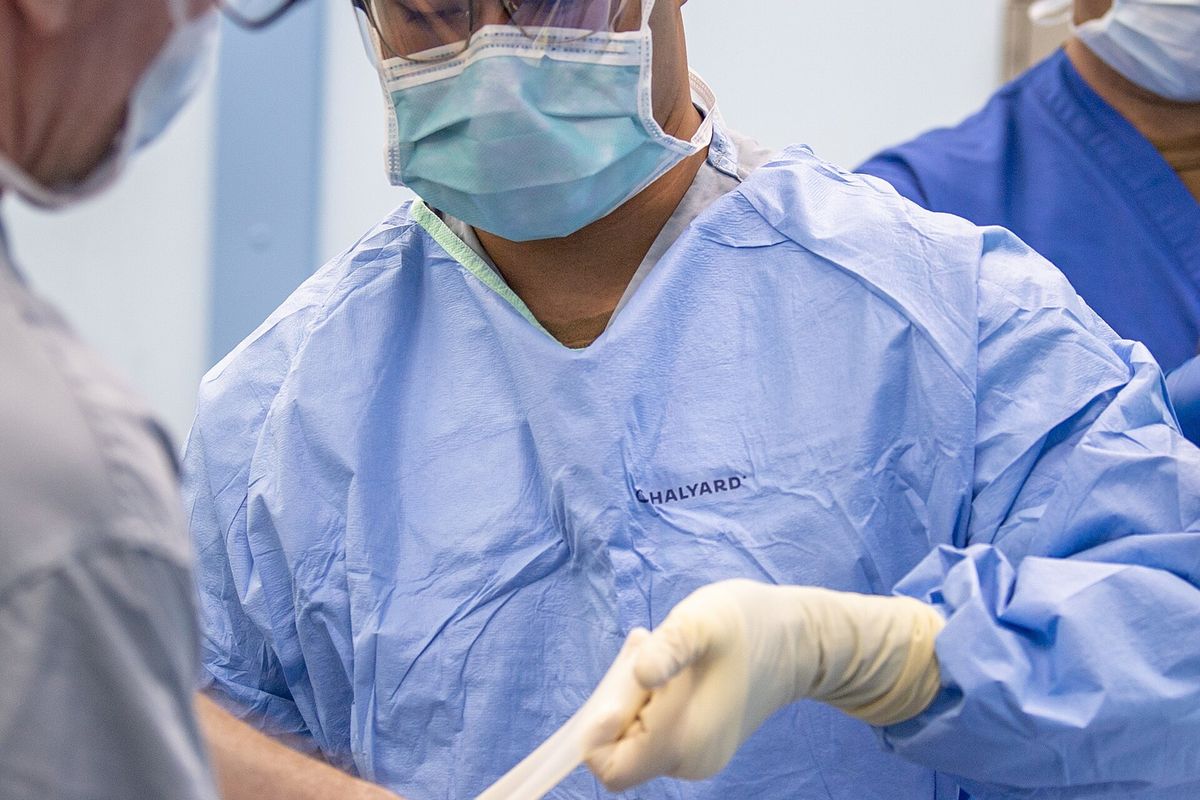 A fully equipped operating theatre